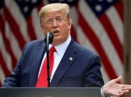 the image shows the President of U.S.A, Donald Trump and