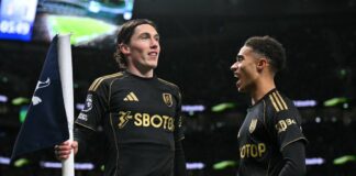 Fulham Stun Spurs with 2–1 Win to Claim First Ever Victory at Tottenham Hotspur Stadium Harry Wilson celebrates after scoring against Tottenham
