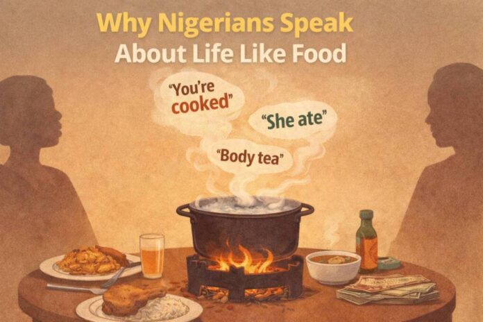 ChatGPT Image 30 déc. 2025, 08 h 38 min 29 s “You’re cooked”, “She ate”, “Body tea”: The Nigerian internet’s obsession with food metaphors
