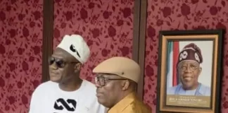 Fubara receives APC membership card, seals defection to ruling party Rivers APC Chairman, Tony Okocha,presenting Governor Siminalayi Fubara of Rivers State with his membership card