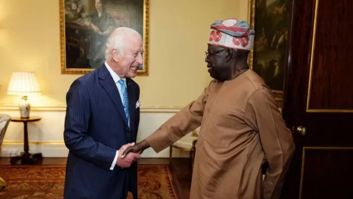 King Charles (left) will host Nigerian President Bola Tinubu (right) in March
