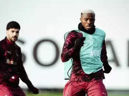 Galatasaray is delighted to have Osimhen back in training ahead of their clash against Juventus.