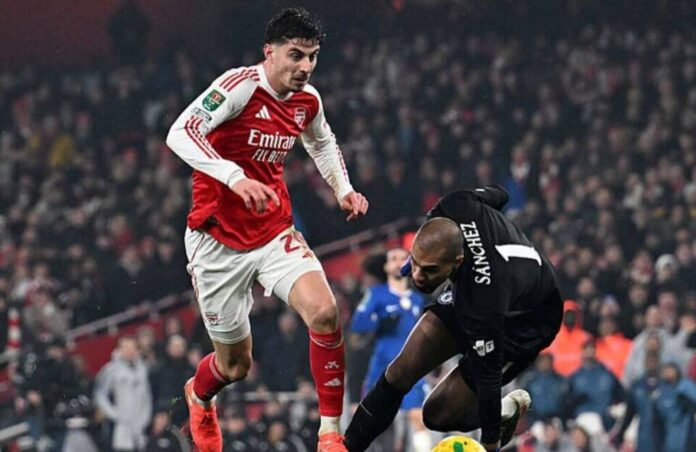 Carabao Cup: Havertz strikes late as Arsenal edge Chelsea to book long-awaited Wembley return