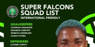 Oshoala out as Super Falcons recall Monday, Okobi for Cameroon friendlies Super Falcons recall Monday, Okobi for Cameroon friendlies