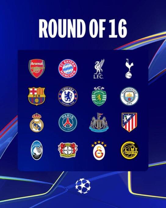 Champions League last 16: Full list of confirmed teams Real Madrid discover potential Round of 16 opponents