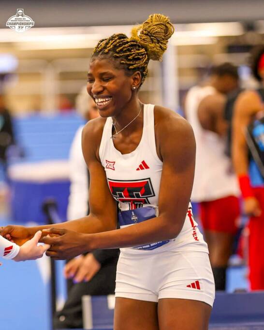 Adeshina’s 1.96m vault shatters Big 12 indoor championship record Temitope Adeshina wins Big 12 high jump with championship record