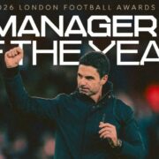 Recognition for Arsenal F.C. continued off the pitch after a memorable night at the London Football Awards, where manager Mikel Arteta and midfielder Declan Rice were among the evening’s biggest winners.