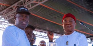 Organised Labour honours Uzodimma for leading wage reforms Hope Uzodimma receiving the award