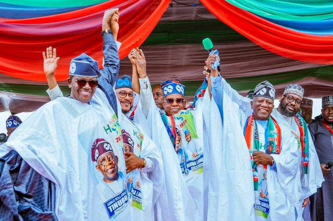 Kashim Shettima Shettima welcomes Governor Lawal to APC