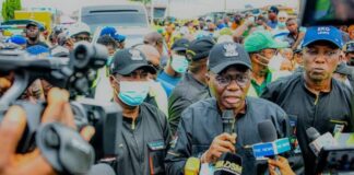 Lagos govt revives monthly environmental sanitation exercise Lagos State Governor Babajide Sanwo-Olu and others