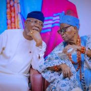 Tinubu and Governor Lucky Aiyedatiwa celebrates the Oluabo of Ilu-Abo, Oba Olu Falae