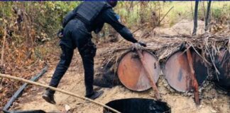 Navy dismantles illegal refinery, recovers stolen crude in Rivers State