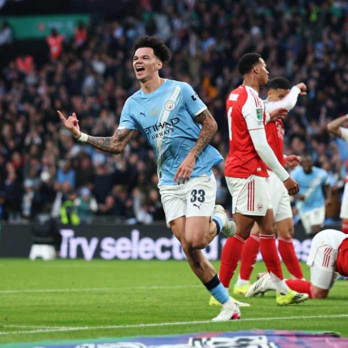 O’Reilly double sinks Arsenal in Carabao Cup final Guardiola wins fifth League Cup as City down Arsenal