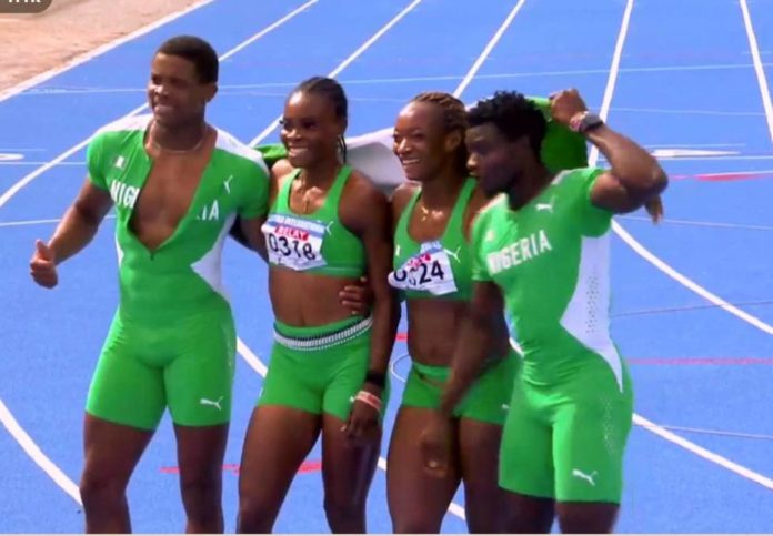 41.44s: Nigeria’s mixed relay squad breaks African Record Nigeria wins mixed 4x100m at Lefika International