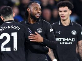 City grab important three points via Semenyo’s strike to put pressure on table-toppers Arsenal.