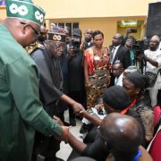 Bola Tinubu met Plateau attack victims at airport