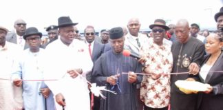 Osinbajo hails Diri over long-stalled Bayelsa projects Yemi Osinbajo and Douye Diri