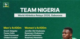 Nigeria names 24-athlete squad for World Athletics Relays Nigeria enters all six relays at World Relays in Gaborone