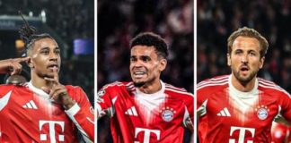 Bayern trio Kane, Olise, Díaz rack up century of goals to set remarkable record Bayern trio makes Champions League history