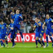 Bosnia celebrate qualifying for 2026 World Cup after eliminating Italy.