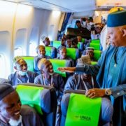 Vice President Kashim Shettima with the pilgrims