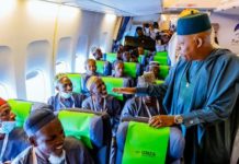 Vice President Kashim Shettima with the pilgrims