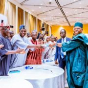 Vice President Kashim Shettima submitting President Bola Tinubu’s nomination forms