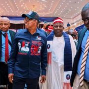 Rabiu Kwankwaso, Peter Obi and others at the NDC convention.