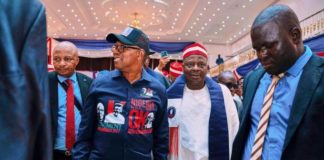 Kwankwaso backs southern presidency as NDC holds maiden convention in Abuja Rabiu Kwankwaso, Peter Obi and others at the NDC convention.