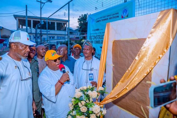 Ademola Adeleke Ademola Adeleke commissions renovated Lagos tennis courts