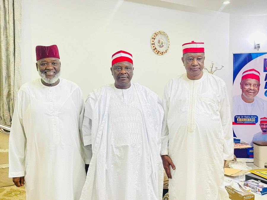 Rabiu Kwankwaso, Aminu Gwarzo and one other Rabiu Kwankwaso, Aminu Gwarzo and one other