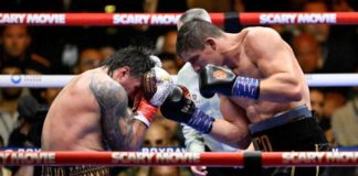 Usyk survives chaos as controversial stoppage sparks fury in Egypt Verhoeven punches Usyk hard during their bout