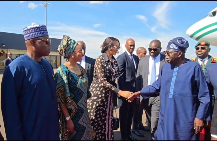 Tinubu arrives in Kigali for Africa CEO Forum Bola Tinubu arrives in Kigali for Africa CEO Forum