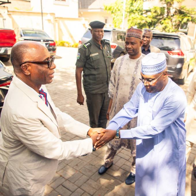Atiku visits Amaechi in Abuja days after ADC presidential primary victory Atiku Abubakar and Rotimi Amaechi