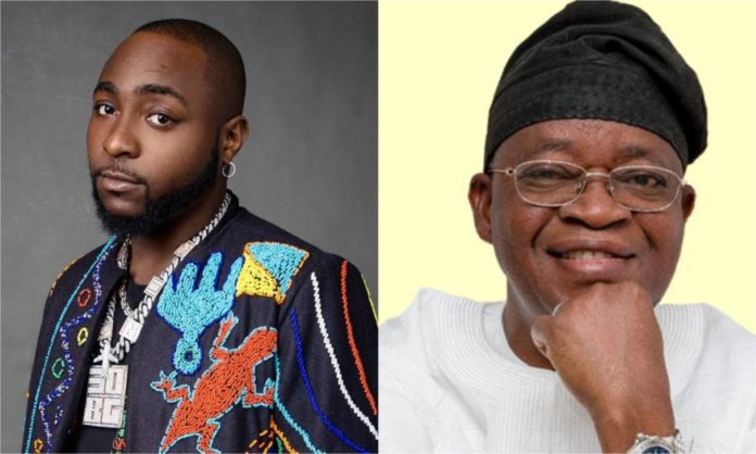 Davido slams Oyetola over alleged political plan amid Osun election tension Davido and Gboyega Oyetola