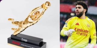Raya clinches third consecutive Premier League Golden Glove