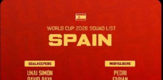 Spain head coach unveils World Cup squad