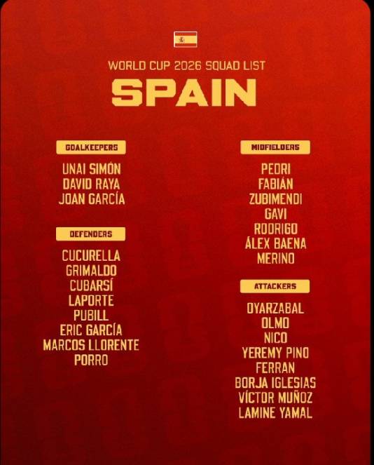 Spain head coach unveils World Cup squad Spain head coach unveils World Cup squad