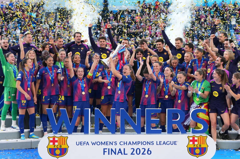 Barcelona Women's team wallop French giants to win 2026 Champions League title