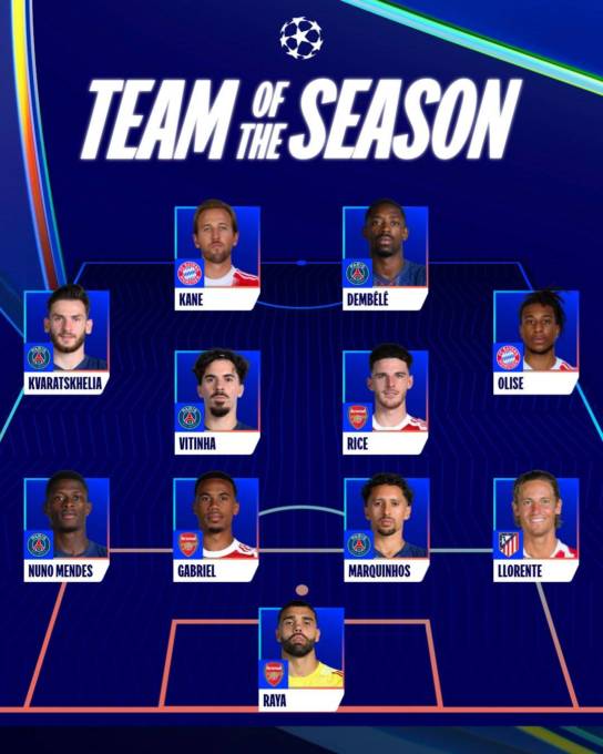 UCL Team of Season: Five PSG stars dominate 2025/26 selection Kvaratskhelia Leads PSG Quintet in UCL Team of the Season; Real Madrid Snubbed