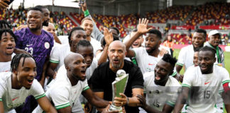 Super Eagles thrash Jamaica to win fourth Unity Cup title Super Eagles celebrate their Unity Cup title win