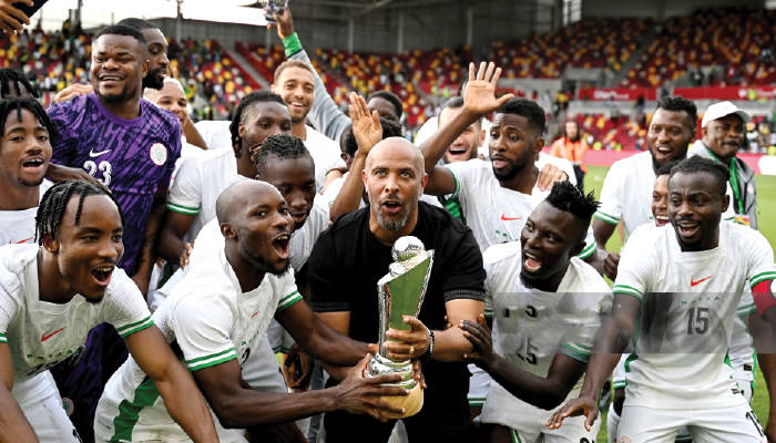 win-Unity-Cup Super Eagles celebrate their Unity Cup title win
