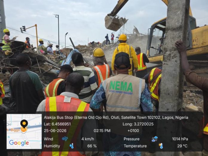 NEMA confirms 17 rescued in Alakija building collapse NEMA confirms 17 rescued in Alakija building collapse