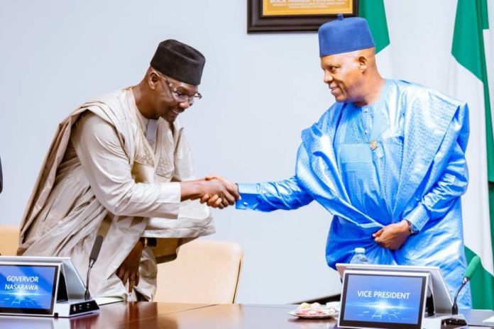 FG receives final report for $500m World Bank-backed AGROW programme Kashim Shettima and Abdullahi Sule at AGROW programme