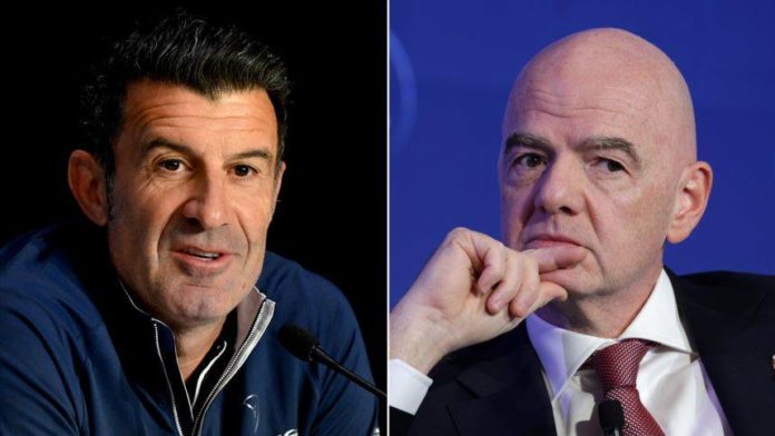 ‘He should go. Now’: Luis Figo demands resignation of FIFA President Gianni Infantino Luis Figo demands FIFA President Gianni Infantino resign over a failed $20 billion commercial deal (Image source: CNN)