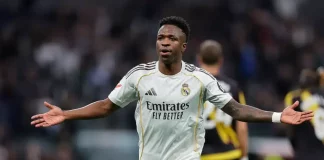 Real Madrid resume Vinicius Jr contract talks as Arsenal stand by Arsenal target Vinicius Jr as Real Madrid contract negotiations hit a critical phase (Image Source: Naija News)