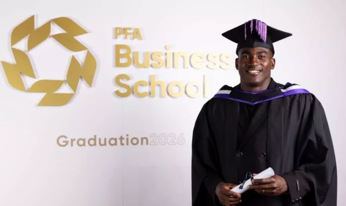 Taiwo Awoniyi earns Sport Directorship Diploma from PFA Business School Awoniyi earns a Postgraduate Diploma in Sports Directorship with Merit from the PFA Business School (Image: AWONIYI TAIWO on X)